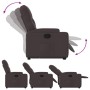 Sillón reclinable elevable tela marrón oscuro de , Sillones - Ref: Foro24-3204715, Precio: 260,43 €, Descuento: %