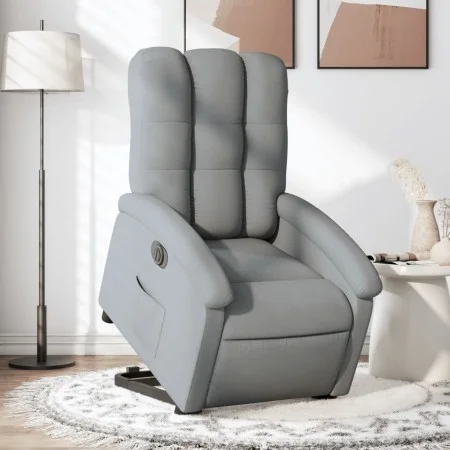 Sillón eléctrico reclinable elevable de tela gris claro de , Sillones - Ref: Foro24-3204116, Precio: 322,65 €, Descuento: %