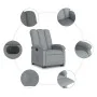Sillón eléctrico reclinable elevable de tela gris claro de , Sillones - Ref: Foro24-3204116, Precio: 322,65 €, Descuento: %
