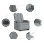 Sillón eléctrico reclinable elevable de tela gris claro de , Sillones - Ref: Foro24-3204116, Precio: 298,31 €, Descuento: %