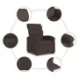 Sillón eléctrico reclinable elevable de tela marrón oscuro de , Sillones - Ref: Foro24-3204007, Precio: 325,03 €, Descuento: %