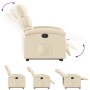 Sillón eléctrico reclinable elevable de tela color crema de , Sillones - Ref: Foro24-3204011, Precio: 300,48 €, Descuento: %
