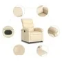 Sillón eléctrico reclinable elevable de tela color crema de , Sillones - Ref: Foro24-3204011, Precio: 325,54 €, Descuento: %