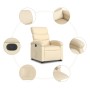 Sillón eléctrico reclinable elevable de tela color crema de , Sillones - Ref: Foro24-3204011, Precio: 300,48 €, Descuento: %