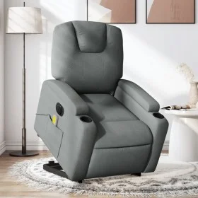 Sillón de masaje eléctrico reclinable elevable tela gris oscuro de , Sillones - Ref: Foro24-3204405, Precio: 356,90 €, Descue...