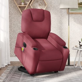 Sillón de masaje elevable eléctrico tela rojo tinto de , Sillones - Ref: Foro24-3204407, Precio: 333,17 €, Descuento: %