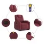 Sillón de masaje elevable eléctrico tela rojo tinto de , Sillones - Ref: Foro24-3204407, Precio: 356,47 €, Descuento: %
