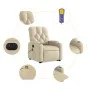 Sillón de masaje eléctrico reclinable elevable tela crema de , Sillones - Ref: Foro24-3204755, Precio: 356,65 €, Descuento: %