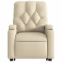 Sillón de masaje eléctrico reclinable elevable tela crema de , Sillones - Ref: Foro24-3204755, Precio: 333,32 €, Descuento: %