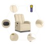 Sillón de masaje eléctrico reclinable elevable tela crema de , Sillones - Ref: Foro24-3204137, Precio: 319,67 €, Descuento: %
