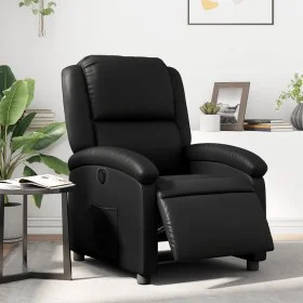 Sillón reclinable eléctrico de cuero sintético negro de , Sillones - Ref: Foro24-3204212, Precio: 247,74 €, Descuento: %