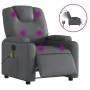 Grauer elektrisch verstellbarer Massagesessel aus Kunstleder von , Sessel - Ref: Foro24-3204426, Preis: 288,33 €, Rabatt: %