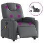 Sillón de masaje reclinable eléctrico cuero sintético gris de , Sillones - Ref: Foro24-3204426, Precio: 282,80 €, Descuento: %