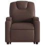 Sillón reclinable elevable cuero sintético marrón de , Sillones - Ref: Foro24-3204432, Precio: 267,28 €, Descuento: %
