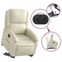 Sillón reclinable elevable cuero artificial color crema de , Sillones - Ref: Foro24-3204227, Precio: 287,02 €, Descuento: %
