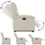 Sillón reclinable elevable cuero artificial color crema de , Sillones - Ref: Foro24-3204227, Precio: 287,02 €, Descuento: %