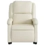 Sillón reclinable elevable cuero artificial color crema de , Sillones - Ref: Foro24-3204227, Precio: 287,02 €, Descuento: %