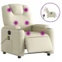 Sillón de masaje reclinable eléctrico cuero sintético crema de , Sillones - Ref: Foro24-3204424, Precio: 282,90 €, Descuento: %