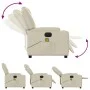 Sillón de masaje reclinable eléctrico cuero sintético crema de , Sillones - Ref: Foro24-3204424, Precio: 282,90 €, Descuento: %