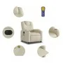 Sillón de masaje reclinable eléctrico cuero sintético crema de , Sillones - Ref: Foro24-3204424, Precio: 282,90 €, Descuento: %