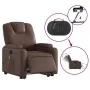 Sillón de masaje elevable eléctrico cuero sintético marrón de , Sillones - Ref: Foro24-3204453, Precio: 405,31 €, Descuento: %