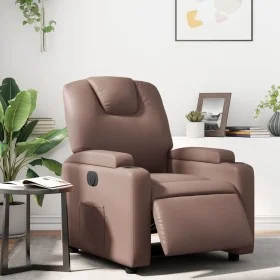 Sillón reclinable eléctrico de cuero sintético marrón de , Sillones - Ref: Foro24-3204418, Precio: 252,84 €, Descuento: %