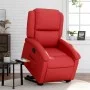 Sillón reclinable elevable cuero artificial rojo de , Sillones - Ref: Foro24-3204231, Precio: 280,42 €, Descuento: %