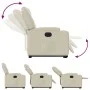 Sillón reclinable elevable eléctrico de cuero sintético crema de , Sillones - Ref: Foro24-3204445, Precio: 352,79 €, Descuent...