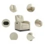 Sillón reclinable elevable eléctrico de cuero sintético crema de , Sillones - Ref: Foro24-3204445, Precio: 352,79 €, Descuent...