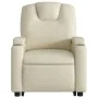 Sillón reclinable elevable eléctrico de cuero sintético crema de , Sillones - Ref: Foro24-3204445, Precio: 352,79 €, Descuent...