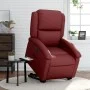 Sillón elevable eléctrico cuero artificial rojo tinto de , Sillones - Ref: Foro24-3204244, Precio: 331,39 €, Descuento: %
