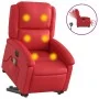 Sillón de majaje elevable eléctrico cuero artificial rojo de , Sillones - Ref: Foro24-3204252, Precio: 349,47 €, Descuento: %