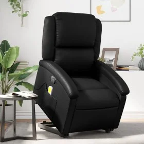 Sillón reclinable de masaje de pie cuero artificial negro de , Sillones - Ref: Foro24-3204233, Precio: 297,16 €, Descuento: %