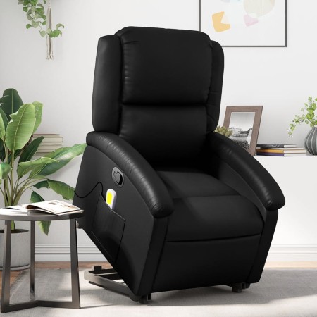 Sillón reclinable de masaje de pie cuero artificial negro de , Sillones - Ref: Foro24-3204233, Precio: 282,20 €, Descuento: %