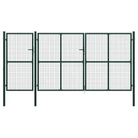 Grünes Gartentor aus Stahl 400x150 cm von vidaXL, Gartentore - Ref: Foro24-144313, Preis: 597,09 €, Rabatt: %