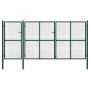 Puerta de jardín de acero verde 400x150 cm de vidaXL, Puertas de jardín - Ref: Foro24-144313, Precio: 611,99 €, Descuento: %