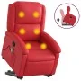 Sillón reclinable de masaje de pie cuero artificial rojo de , Sillones - Ref: Foro24-3204238, Precio: 298,87 €, Descuento: %