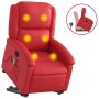 Sillón reclinable de masaje de pie cuero artificial rojo de , Sillones - Ref: Foro24-3204238, Precio: 284,82 €, Descuento: %