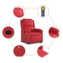 Sillón reclinable de masaje de pie cuero artificial rojo de , Sillones - Ref: Foro24-3204238, Precio: 298,87 €, Descuento: %