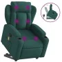 Silla de masaje reclinable de pie de tela verde oscura de , Sillones - Ref: Foro24-3204500, Precio: 340,53 €, Descuento: %