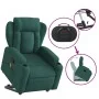Silla de masaje reclinable de pie de tela verde oscura de , Sillones - Ref: Foro24-3204500, Precio: 340,53 €, Descuento: %