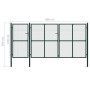 Puerta de jardín de acero verde 400x150 cm de vidaXL, Puertas de jardín - Ref: Foro24-144313, Precio: 611,99 €, Descuento: %