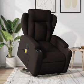 Sillón masaje eléctrico reclinable elevable tela marrón oscuro de , Sillones - Ref: Foro24-3204523, Precio: 366,29 €, Descuen...