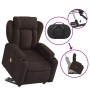 Sillón masaje eléctrico reclinable elevable tela marrón oscuro de , Sillones - Ref: Foro24-3204523, Precio: 366,29 €, Descuen...
