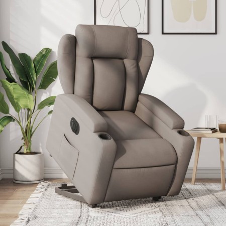 Sillón eléctrico reclinable elevable de tela gris taupe de , Sillones - Ref: Foro24-3204514, Precio: 351,60 €, Descuento: %