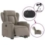 Sillón eléctrico reclinable elevable de tela gris taupe de , Sillones - Ref: Foro24-3204514, Precio: 375,08 €, Descuento: %