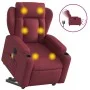Sillón de masaje elevable eléctrico tela rojo tinto de , Sillones - Ref: Foro24-3204521, Precio: 386,12 €, Descuento: %