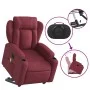 Sillón de masaje elevable eléctrico tela rojo tinto de , Sillones - Ref: Foro24-3204521, Precio: 386,12 €, Descuento: %