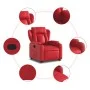 Sillón reclinable elevable cuero artificial rojo de , Sillones - Ref: Foro24-3204549, Precio: 325,48 €, Descuento: %