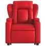Sillón reclinable elevable cuero artificial rojo de , Sillones - Ref: Foro24-3204549, Precio: 325,48 €, Descuento: %